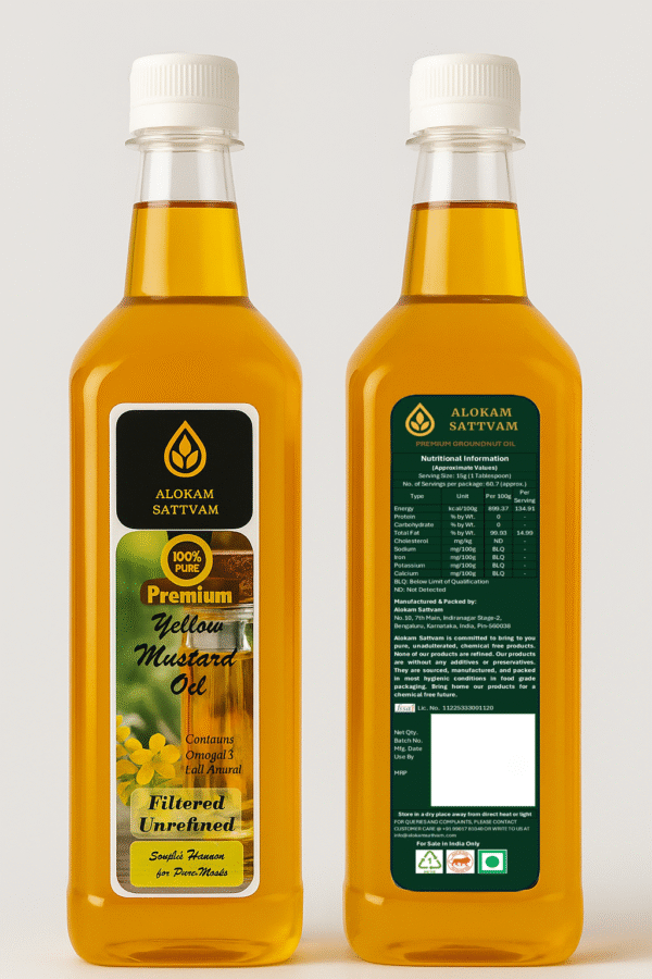 Premium Yellow Mustard Oil – Omega-3 Rich & Flavorful