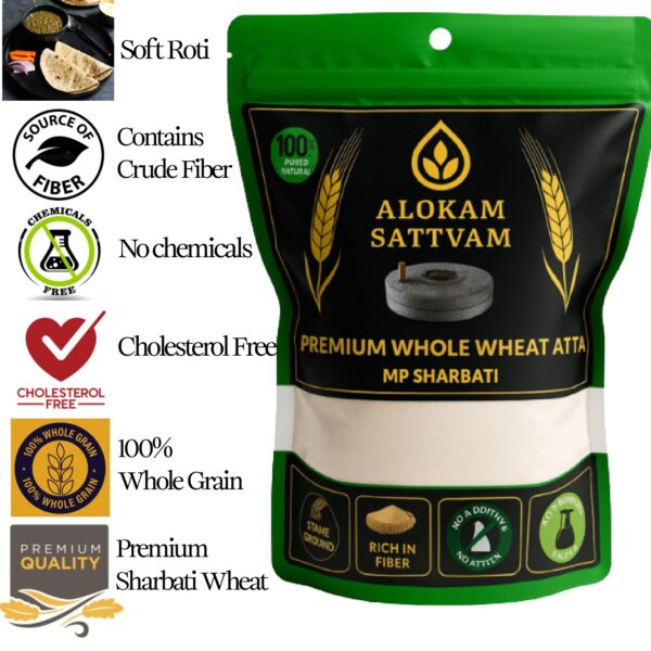 Premium Sharbati Wheat Flour – Stone-Ground Goodness - Image 2