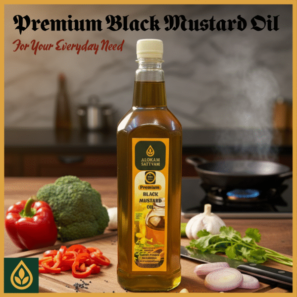 Alokam Sattvam Premium Black Mustard Oil - Thick, Unrefined & Nutrient Rich 1L - Image 9