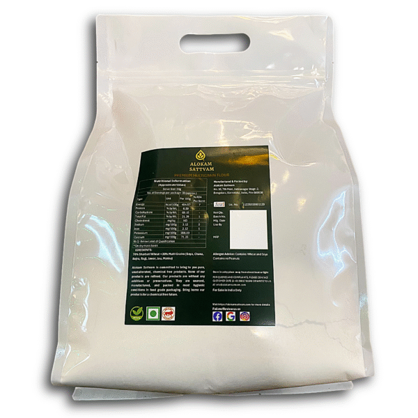 Alokam Sattvam Premium Multi Grain Flour – High Protein, High Fiber Atta 5Kg - Image 2